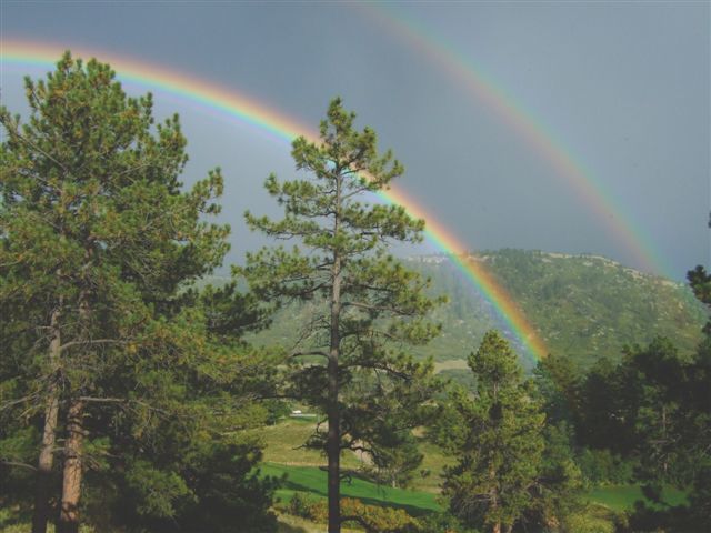 Rainbow on golf course